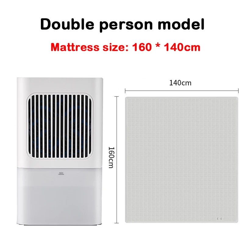 DMWD Water Cooling Mattress Water Circulation Refrigeration Mattres Water-cooled Pad Heat Dissipatio Bed Sofa Cushion Cooler Fan