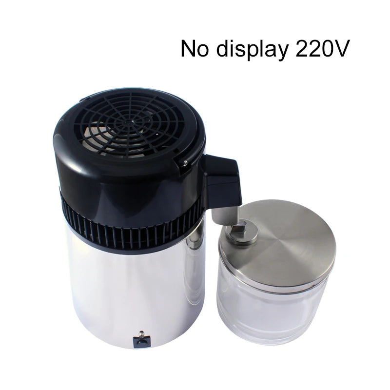 110V/220V Water Distiller 4L Stainless Steel Liner Adjustable Temperature Digital Control Distilled Purified Machine Dispenser
