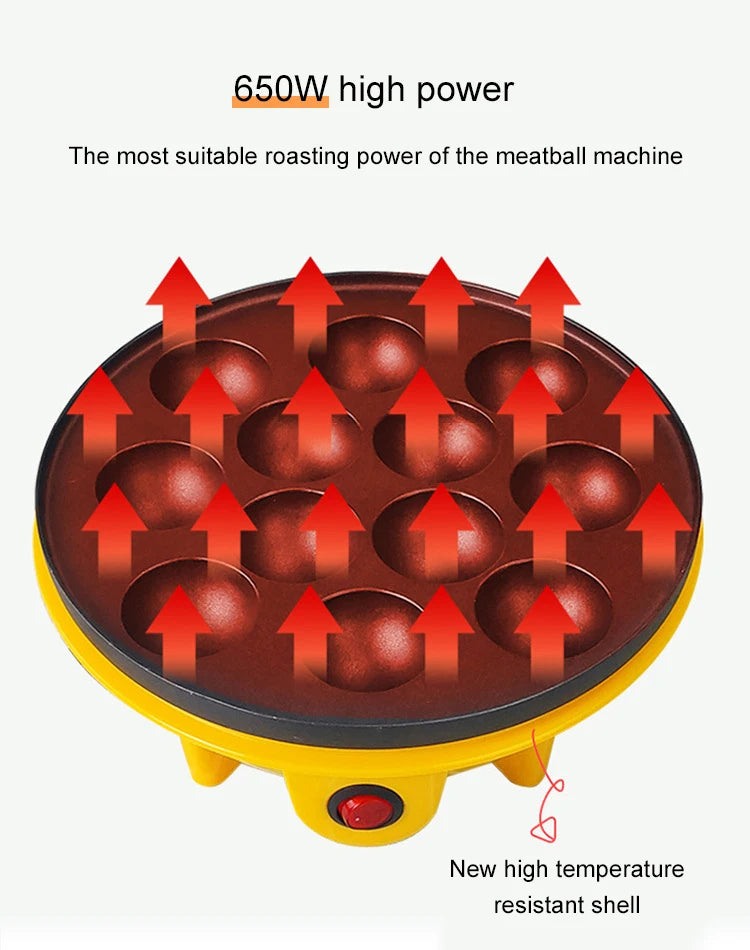 DMWD Electric Takoyaki Maker Household  Octopus Ball Grill Pan 12 Holes Mini Takoyaki Baking Machine Chibi Maruko Maker 220V