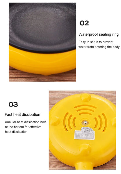 110V/220V Multifunction Household Mini Egg Omelette Pancake Fried Steak Frying Pan Non-Stick Boiled Eggs Boiler Steamer Cooker