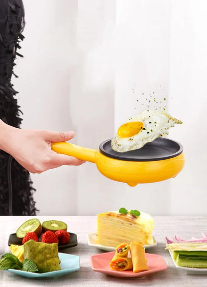 110V/220V Multifunction Household Mini Egg Omelette Pancake Fried Steak Frying Pan Non-Stick Boiled Eggs Boiler Steamer Cooker