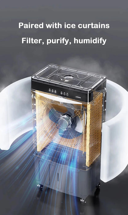 Air Cooling Fan Air Conditioning Cooler High Air Volume Floor Standing Single Cold Water Cooled Summer Electric Conditioner Fans