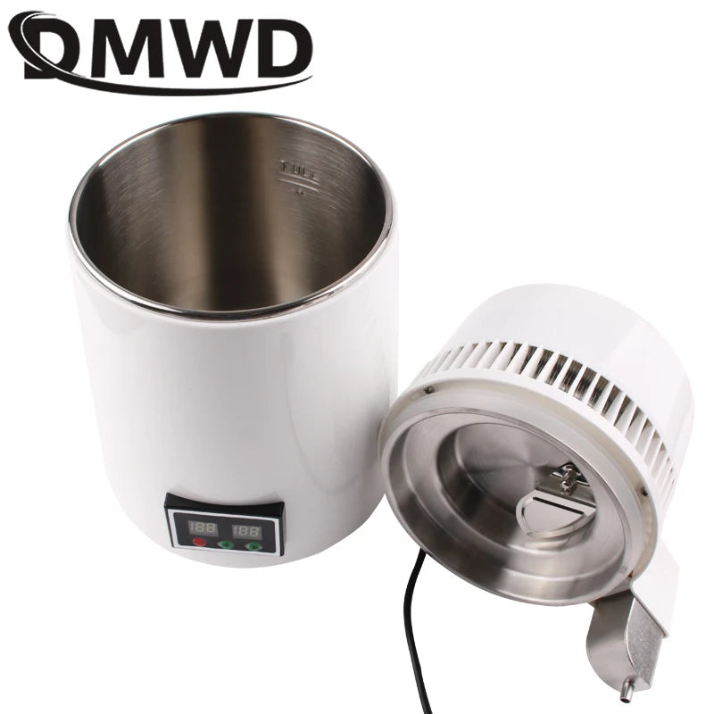 110V/220V Water Distiller 4L Stainless Steel Liner Adjustable Temperature Digital Control Distilled Purified Machine Dispenser
