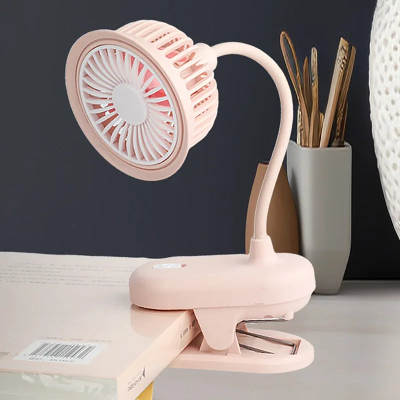 DMWD Portable Mini Hand Clip Fan USB Quiet Desktop Electric Fan High Quality Student Dormitory Cooling Ventilador fan Air Cooler