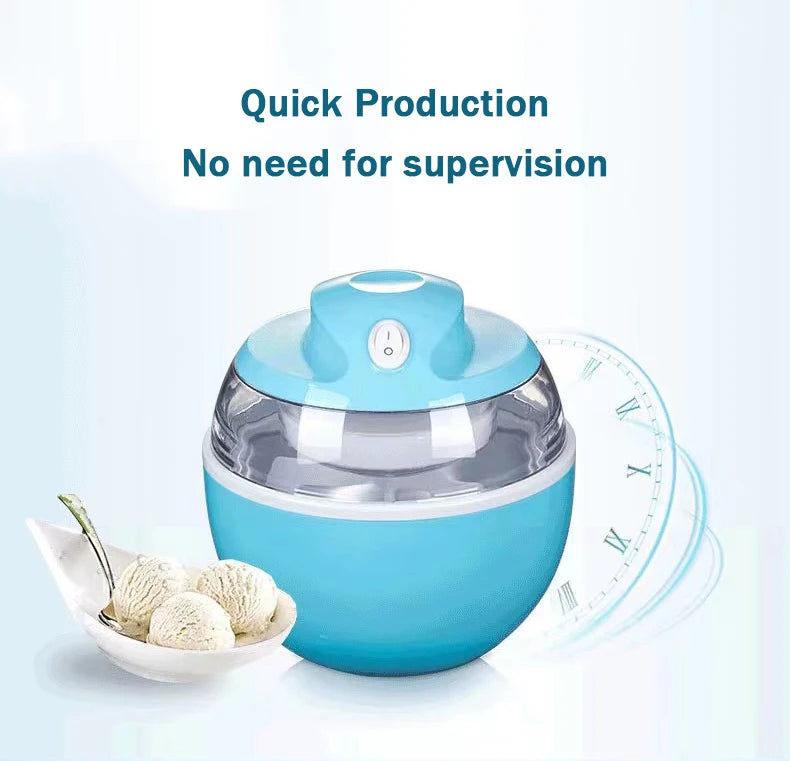 DMWD Household Electric Ice Cream Maker 600ml Automatic DIY Child Ice Cream Machine Frozen Yogurt Machine High Quality 220V