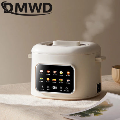 DMWD Electric Cooking Pot Multi-functional Non-stick Pan Dormitory Cook Noodle Pot Hot Pot Reservation Steamer Auto Keep Warm