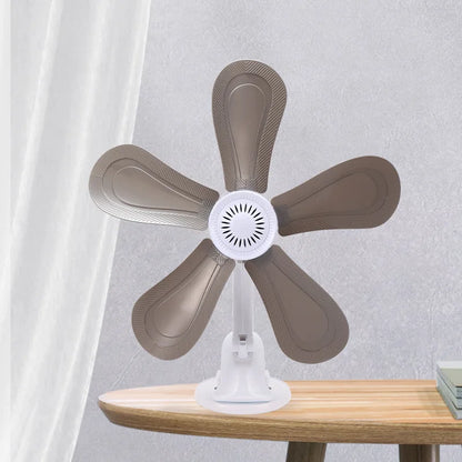 Home Desktop Clip Fan 5 Blades Mini Electric Wall Mounted Office Clamp Cooling Fans Student Dorm Bed Natural Wind Ventilation