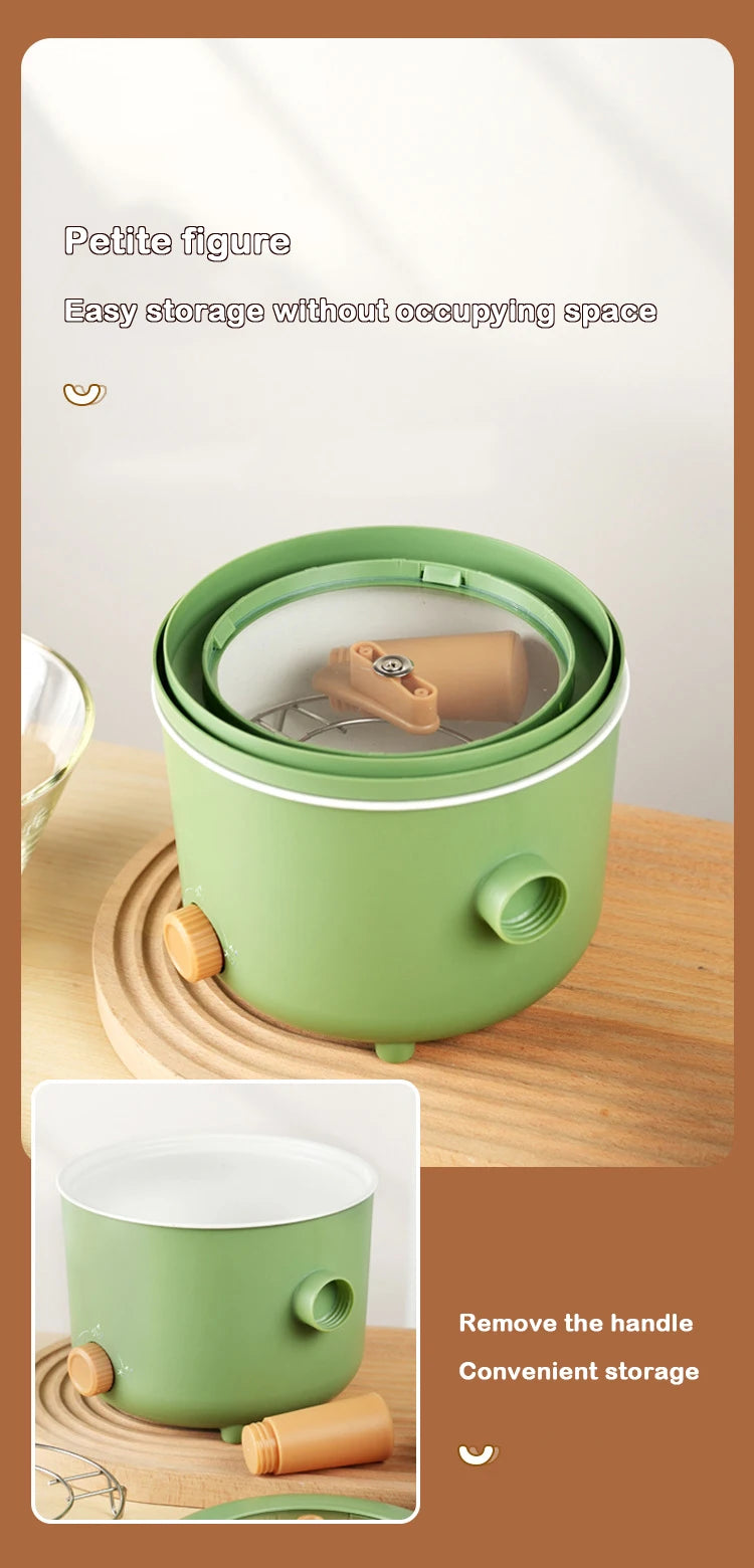 110V/220V Multifunction Electric Cooker 1.8L Hotpot Non-stick Skillet Noodles Soup Cooking Pot Mini Egg Frying Pan Rice Cooker