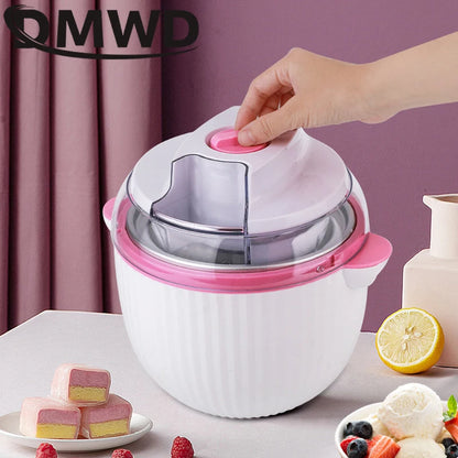DMWD 1000ml Household Full Automatic Soft Hard Ice Cream Maker Machine Intelligent Sorbet Fruit Yogurt Ice Maker Dessert Maker