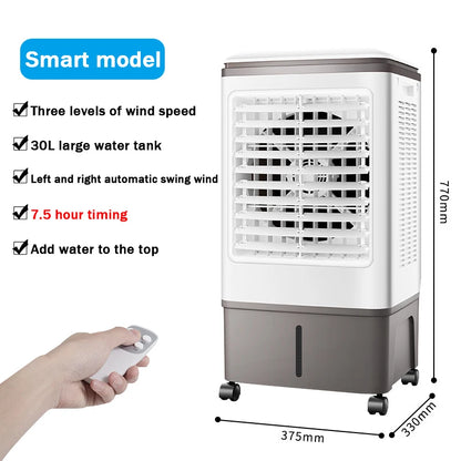 Singlecooled Air Conditioning Cooler 30L Large Water Tank Environmental Conditioning Silent Cooling Fan Industrial Water Chiller