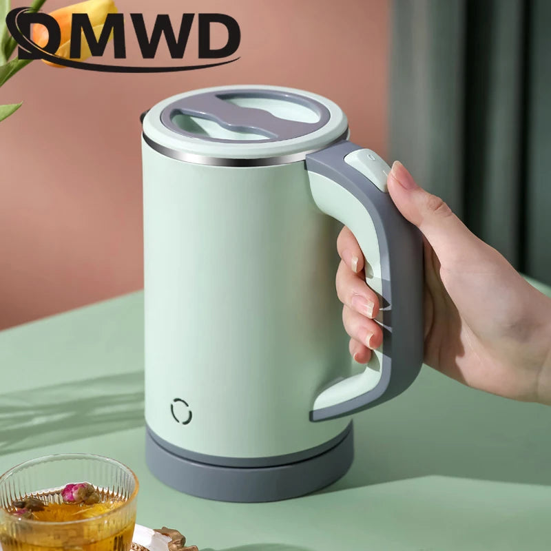 0.8L Travel Electric Kettle MINI Boiling Teapot Cup Heater Portable Stainless Steel Hot Water Quick Heating Pot Boiler 110V/220V