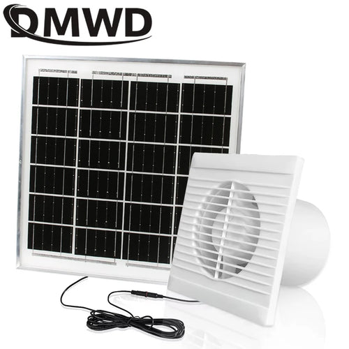 Solar 12V Exhaust Fan Air Blower High Speed Ventilator Energy-saving Anti-Mosquito Design Kitchen Bathroom Chicken/Duck Coop