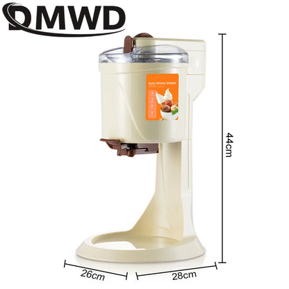 Household Electric Ice Cream Machine Automatic Ice-cream Cone Smoothie DIY Frozen Fruit Slush Icecream Sundae Making Machine EU