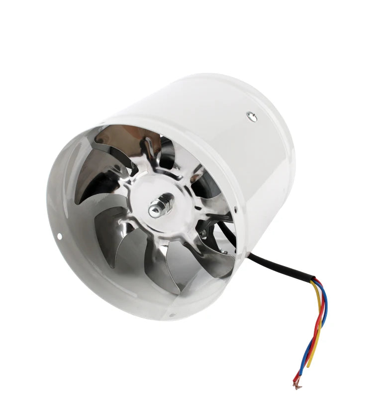 110V/220V Pipe Exhaust Fan Air Ventilator Metal Pipe Ventilation Exhaust Fan Extractor Bathroom Toilet Wall Fan Duct Fan 4-inch