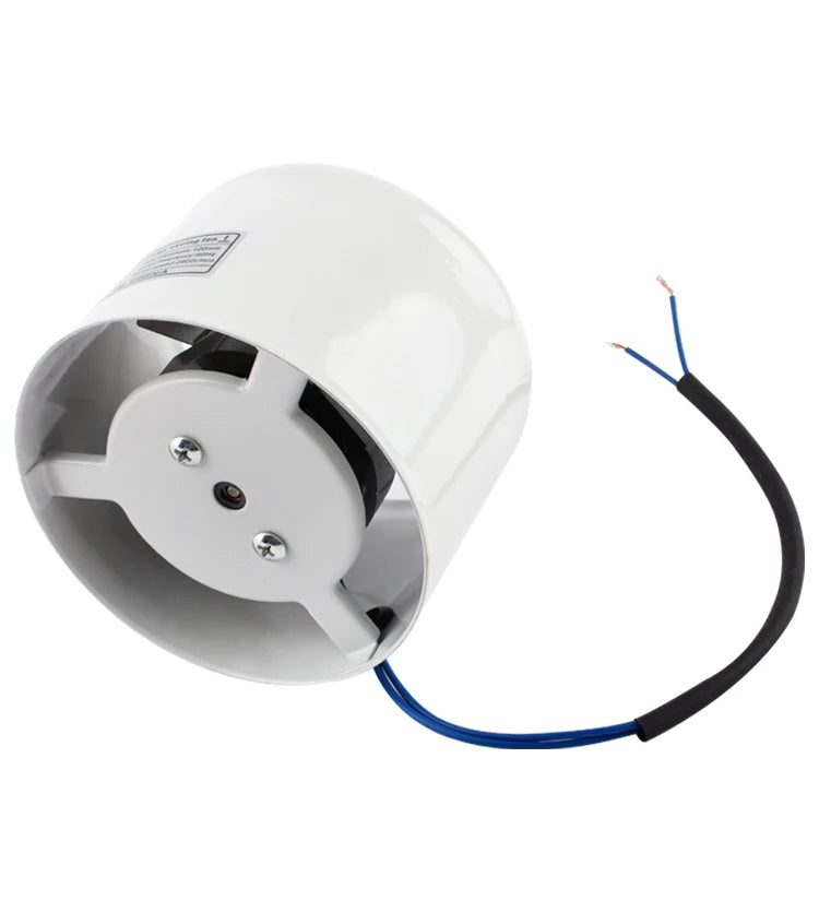 110V/220V Pipe Exhaust Fan Air Ventilator Metal Pipe Ventilation Exhaust Fan Extractor Bathroom Toilet Wall Fan Duct Fan 4-inch