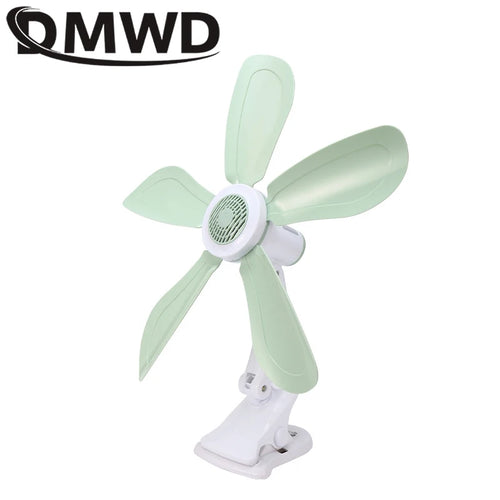 Home Desktop Clip Fan 5 Blades Mini Electric Wall Mounted Office Clamp Cooling Fans Student Dorm Bed Natural Wind Ventilation