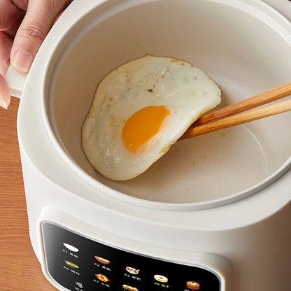DMWD Electric Cooking Pot Multi-functional Non-stick Pan Dormitory Cook Noodle Pot Hot Pot Reservation Steamer Auto Keep Warm