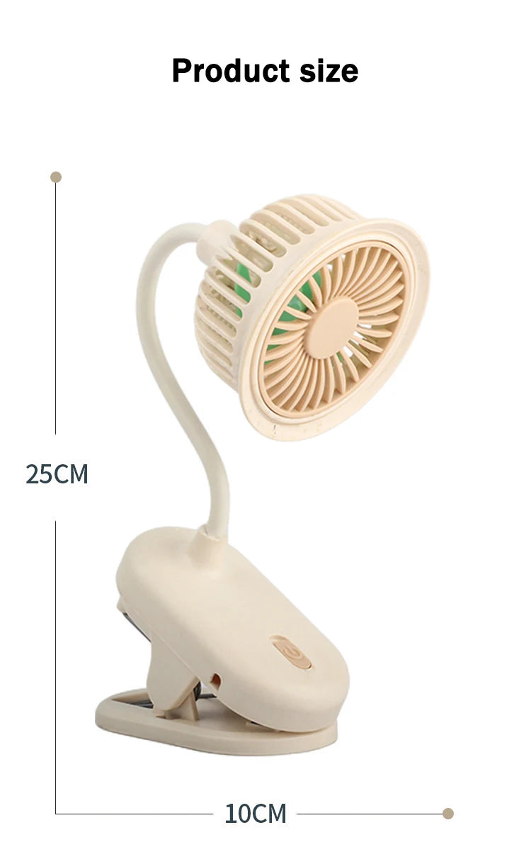 DMWD Portable Mini Hand Clip Fan USB Quiet Desktop Electric Fan High Quality Student Dormitory Cooling Ventilador fan Air Cooler