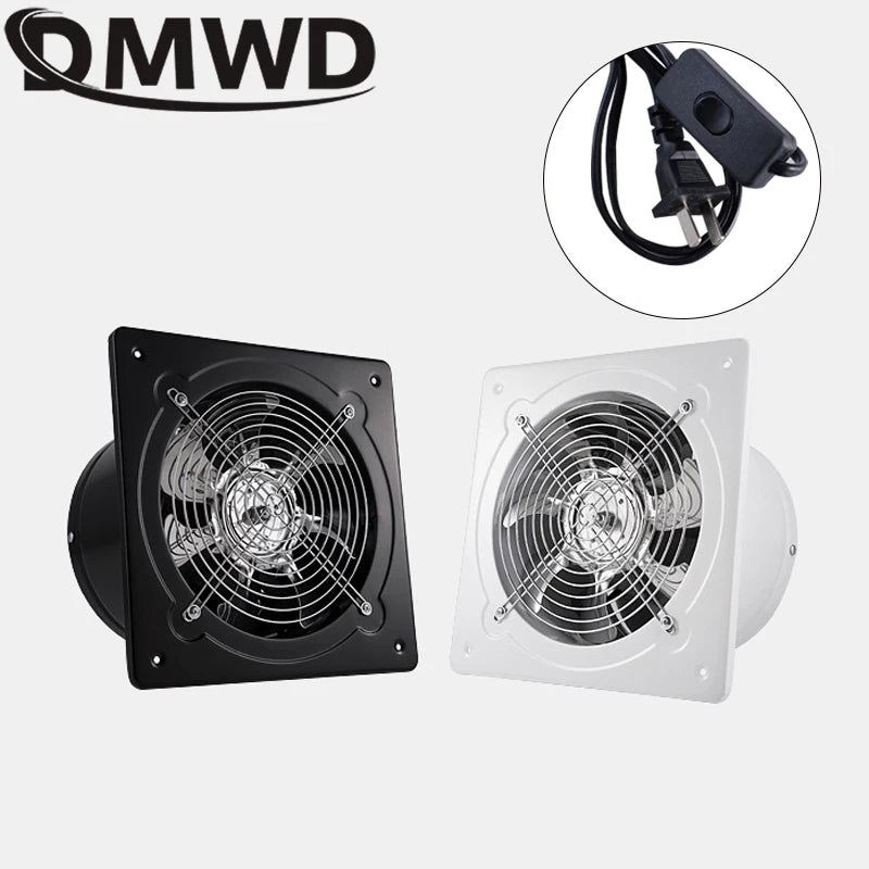 110V Pipe Exhaust Fan 4/6 Inches Air Ventilator Metal Pipe Ventilation Exhaust Fan Extractor Bathroom Toilet Wall Fan Duct Fan