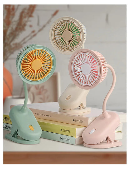 DMWD Portable Mini Hand Clip Fan USB Quiet Desktop Electric Fan High Quality Student Dormitory Cooling Ventilador fan Air Cooler