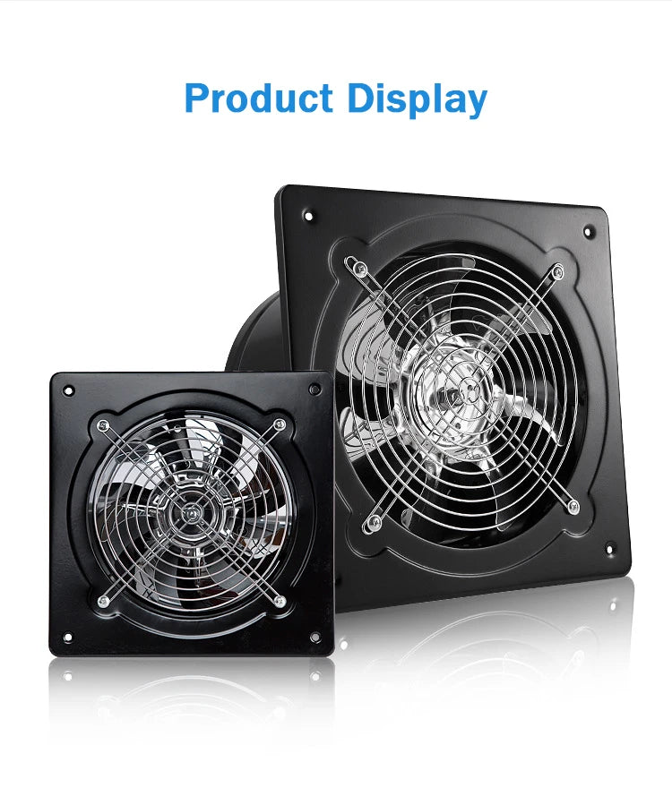 110V Pipe Exhaust Fan 4/6 Inches Air Ventilator Metal Pipe Ventilation Exhaust Fan Extractor Bathroom Toilet Wall Fan Duct Fan