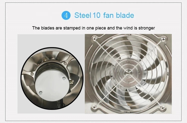 DMWD 4/6 Inch Kitchen Exhaust Fan Bathroom Wall Window Toilet Duct Booster Fans Ventilation Blower Exhauster Air Cleaning Vent