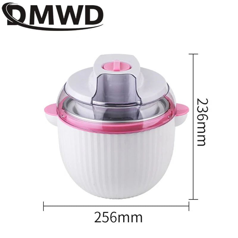 DMWD 1000ml Household Full Automatic Soft Hard Ice Cream Maker Machine Intelligent Sorbet Fruit Yogurt Ice Maker Dessert Maker