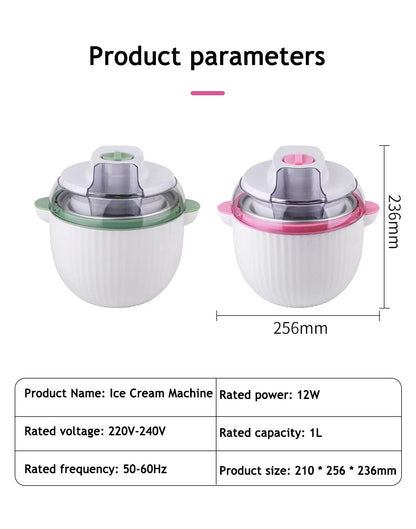 DMWD 1000ml Household Full Automatic Soft Hard Ice Cream Maker Machine Intelligent Sorbet Fruit Yogurt Ice Maker Dessert Maker