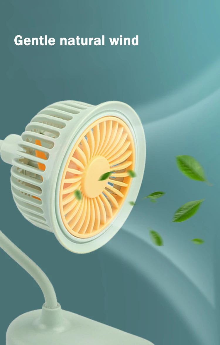 DMWD Portable Mini Hand Clip Fan USB Quiet Desktop Electric Fan High Quality Student Dormitory Cooling Ventilador fan Air Cooler