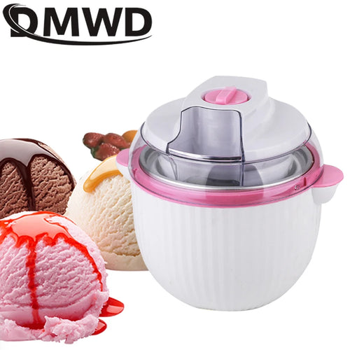 DMWD 1000ml Household Full Automatic Soft Hard Ice Cream Maker Machine Intelligent Sorbet Fruit Yogurt Ice Maker Dessert Maker