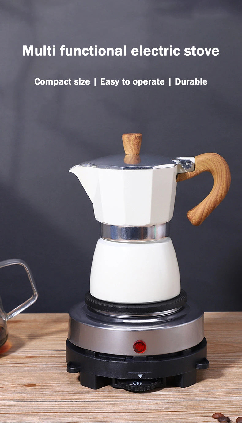 110V/220V Electric Mini Coffee Heater Milk Tea Mocha Heating Stove Hot Plate Multifunctional Cooking Pot Oven Furnace Cooker