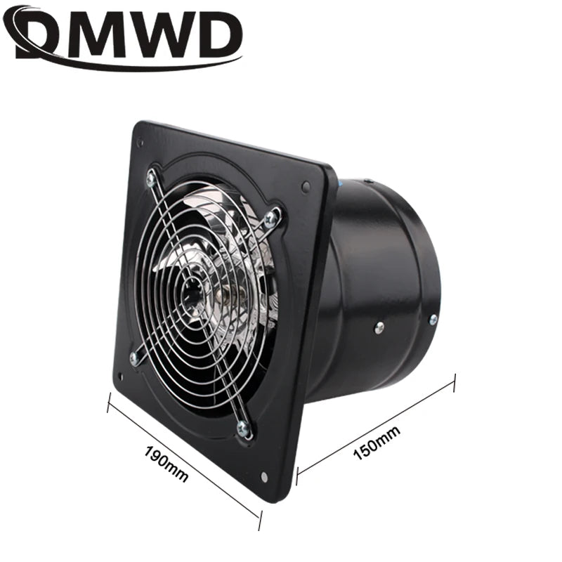 110V Pipe Exhaust Fan 4/6 Inches Air Ventilator Metal Pipe Ventilation Exhaust Fan Extractor Bathroom Toilet Wall Fan Duct Fan