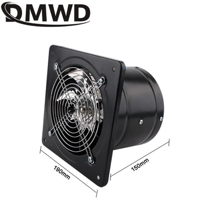 110V Pipe Exhaust Fan 4/6 Inches Air Ventilator Metal Pipe Ventilation Exhaust Fan Extractor Bathroom Toilet Wall Fan Duct Fan