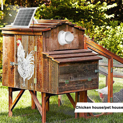 8W Solar Exhaust Fan 12V Air Blower High Speed Ventilator Energy-saving Anti-Mosquito Design Kitchen Bathroom Chicken/Duck Coop