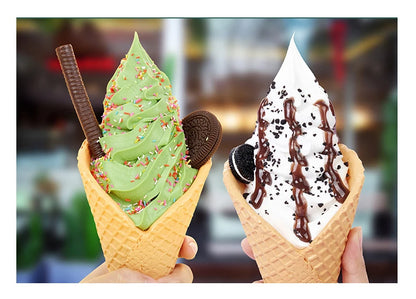 Household Electric Ice Cream Machine Automatic Ice-cream Cone Smoothie DIY Frozen Fruit Slush Icecream Sundae Making Machine EU