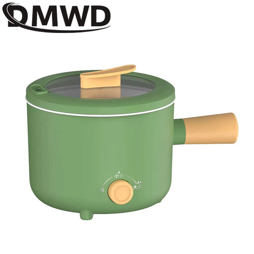 110V/220V Multifunction Electric Cooker 1.8L Hotpot Non-stick Skillet Noodles Soup Cooking Pot Mini Egg Frying Pan Rice Cooker