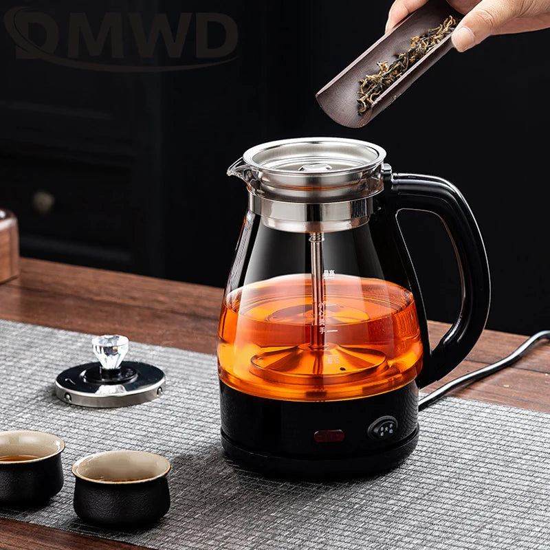 Electric Kettle Coffee Tea Maker Brewer Black Pu 'er Glass Kettles Steam Teapot Automatic Health Tea Infuser Pot Boiling Set 1L