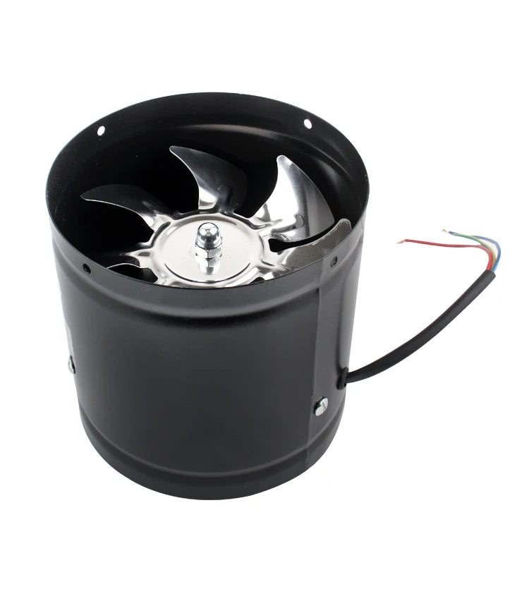110V/220V Pipe Exhaust Fan Air Ventilator Metal Pipe Ventilation Exhaust Fan Extractor Bathroom Toilet Wall Fan Duct Fan 4-inch