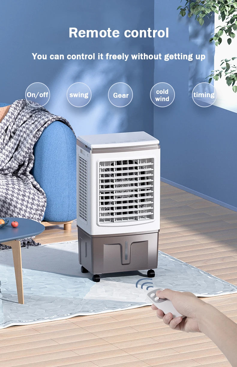 Singlecooled Air Conditioning Cooler 30L Large Water Tank Environmental Conditioning Silent Cooling Fan Industrial Water Chiller