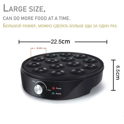 110V Electric Takoyaki Maker 18 Holes Household Octopus Ball Grill Pan Takoyaki Baking Machine Chibi Maruko Maker Cooking Tools