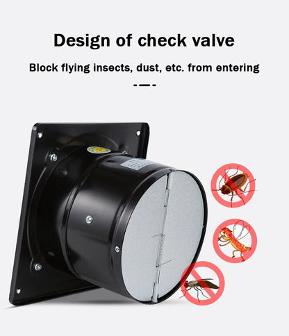 110V Pipe Exhaust Fan 4/6 Inches Air Ventilator Metal Pipe Ventilation Exhaust Fan Extractor Bathroom Toilet Wall Fan Duct Fan