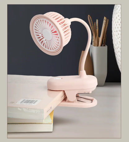 DMWD Portable Mini Hand Clip Fan USB Quiet Desktop Electric Fan High Quality Student Dormitory Cooling Ventilador fan Air Cooler