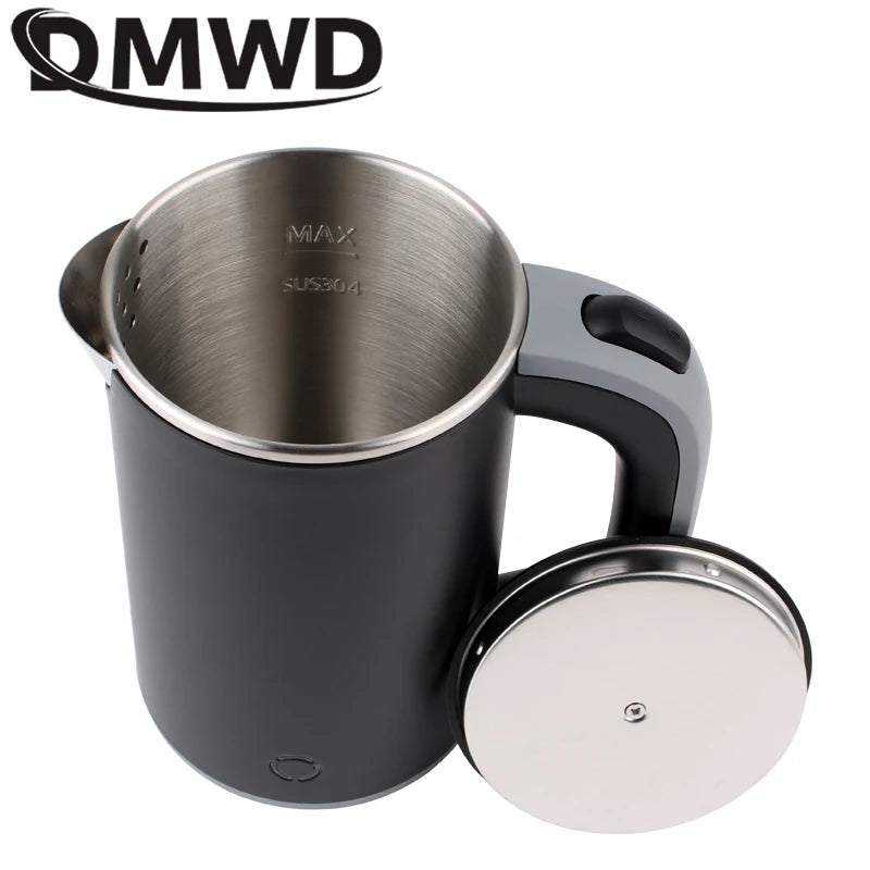 0.8L Travel Electric Kettle MINI Boiling Teapot Cup Heater Portable Stainless Steel Hot Water Quick Heating Pot Boiler 110V/220V
