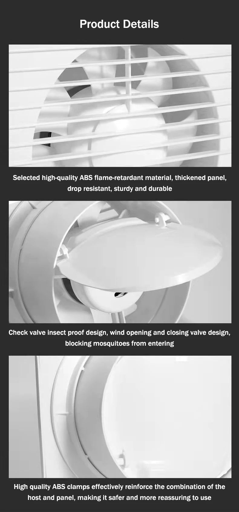 110V/220V Exhaust Fan 4/6/8 Inch Kitchen Toilet Ventilator Louver Window Exhaust Fan Air Ventilation Draft Blower  Exhauster