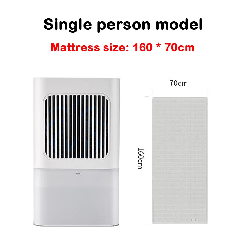 DMWD Water Cooling Mattress Water Circulation Refrigeration Mattres Water-cooled Pad Heat Dissipatio Bed Sofa Cushion Cooler Fan