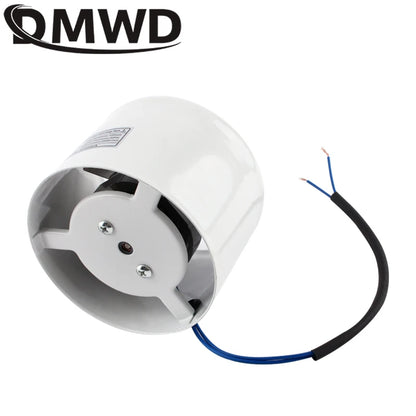 110V/220V Pipe Exhaust Fan Air Ventilator Metal Pipe Ventilation Exhaust Fan Extractor Bathroom Toilet Wall Fan Duct Fan 4-inch