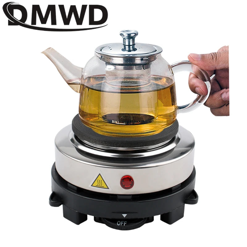 110V/220V Electric Mini Coffee Heater Milk Tea Mocha Heating Stove Hot Plate Multifunctional Cooking Pot Oven Furnace Cooker