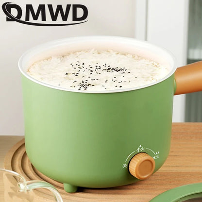 110V/220V Multifunction Electric Cooker 1.8L Hotpot Non-stick Skillet Noodles Soup Cooking Pot Mini Egg Frying Pan Rice Cooker