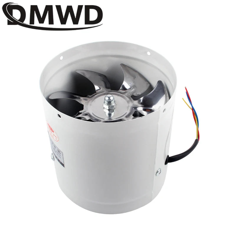 110V/220V Pipe Exhaust Fan Air Ventilator Metal Pipe Ventilation Exhaust Fan Extractor Bathroom Toilet Wall Fan Duct Fan 4-inch