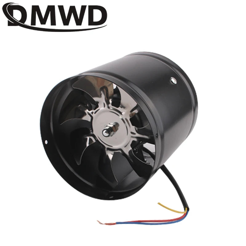 110V/220V Pipe Exhaust Fan Air Ventilator Metal Pipe Ventilation Exhaust Fan Extractor Bathroom Toilet Wall Fan Duct Fan 4-inch